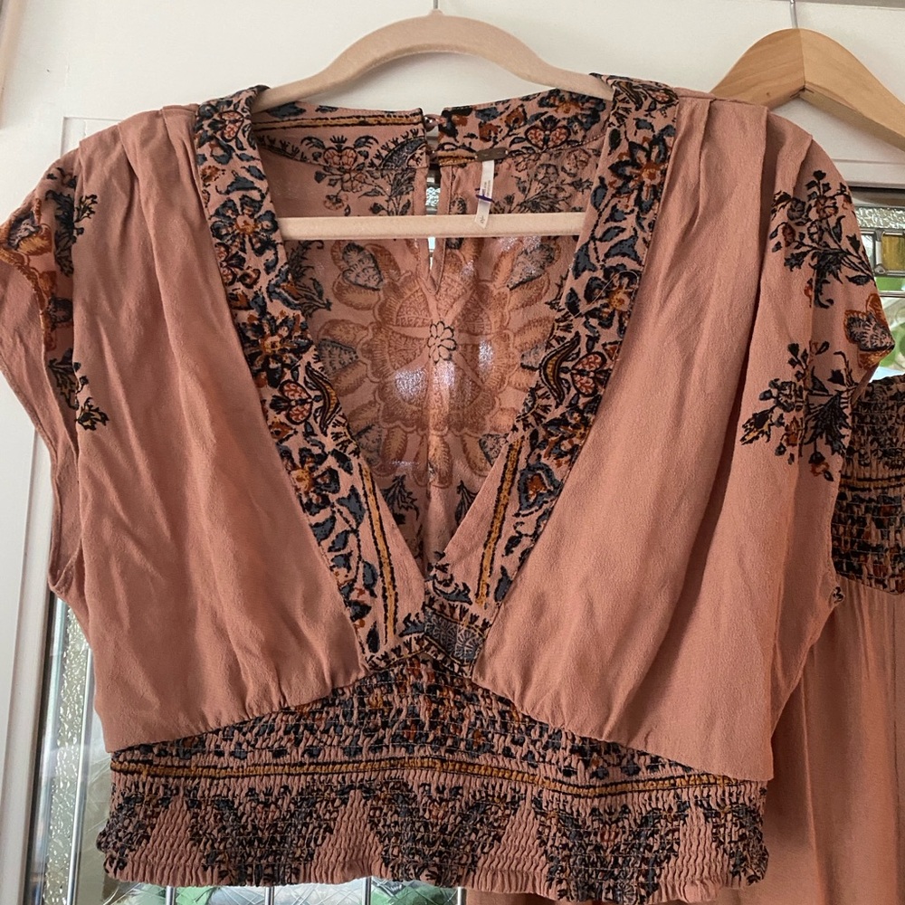 Free People Wide Leg Pants Flirty Top Set